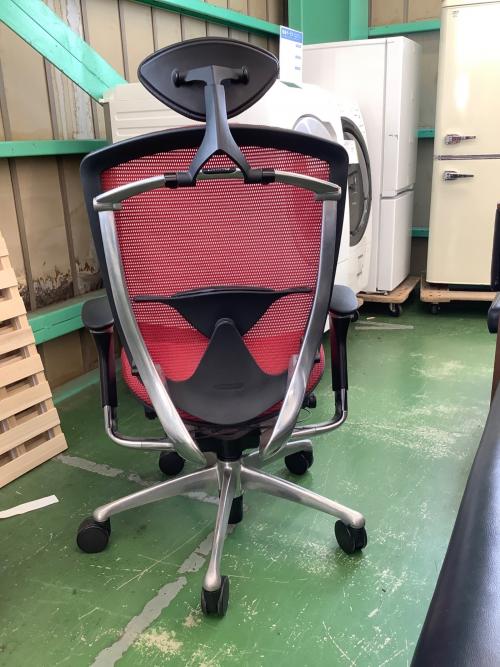 オカムラ オフィスチェア レッド 1人掛け