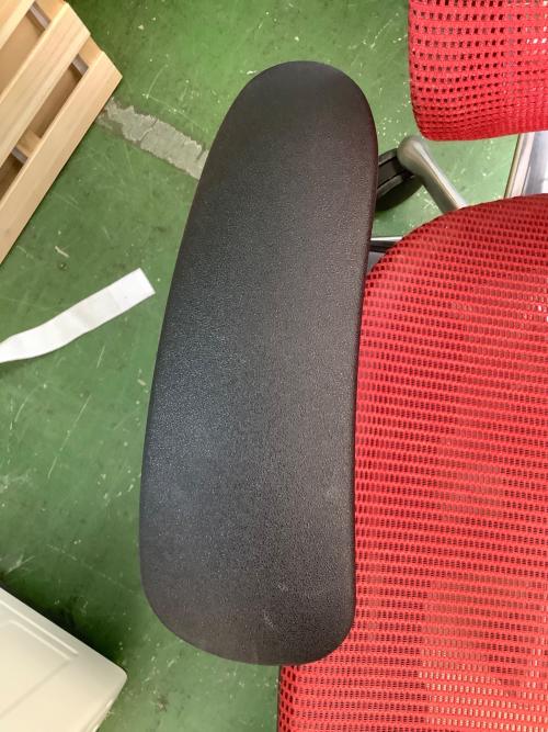 オカムラ オフィスチェア レッド 1人掛け