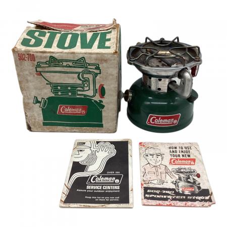 ◆Colemanコールマン 502-700 シングルバーナー 82年4月製 箱付 火力調整はお手の物！Coleman(コールマン)のガソリンシングル