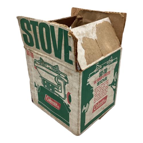 ◆Colemanコールマン 502-700 シングルバーナー 82年4月製 箱付 火力調整はお手の物！Coleman(コールマン)のガソリンシングル