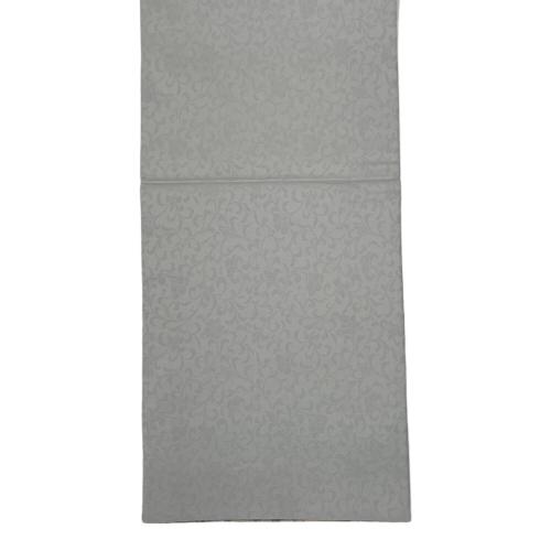 川島織物セルコン　六通柄袋帯　やまと　西陣織　証紙付　329　花唐草模様　グレー　仕立て上がり　和装