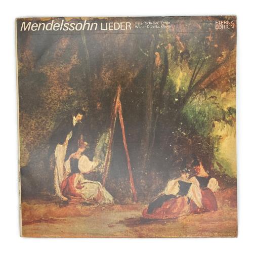 ペーター・シュライアー ヴォルター・オルベルツ レコード メンデルスゾーン 無言歌集
