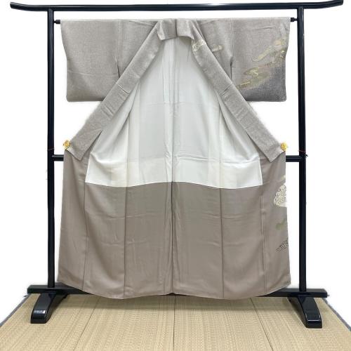 じゅらく　訪問着　Sサイズ　帝王紫　刺繍　吉祥文様　グレー　和装