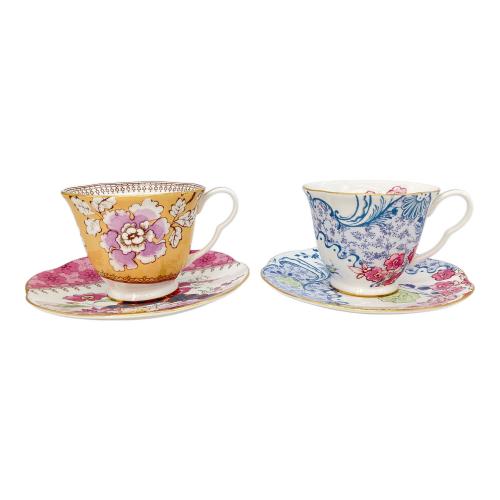 Wedgwood (ウェッジウッド) カップ&ソーサー バタフライブルーム 2Pセット