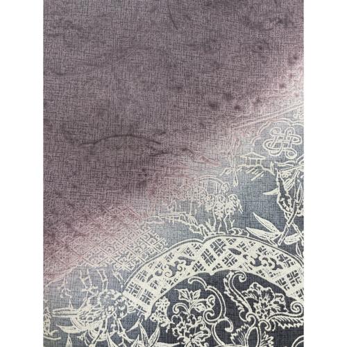 訪問着　袷　Mサイズ　本場染大島紬　草木染　紫色　和装