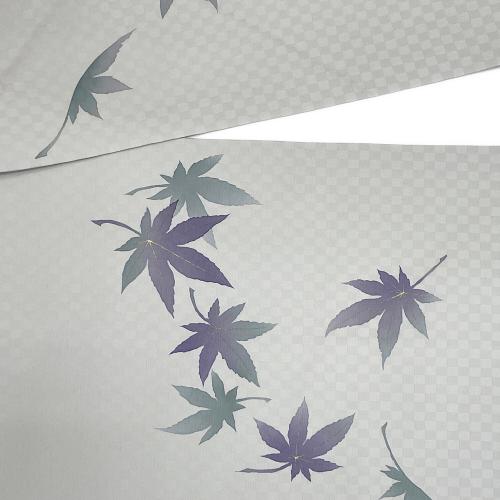 名古屋帯　紅葉　グレー　仕立て上がり　和装