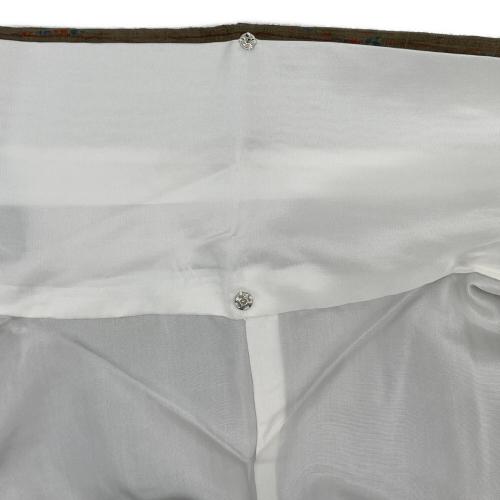 七代目吉澤与市　紬　袷　Mサイズ　伝統工芸士　証紙付　緑色　和装