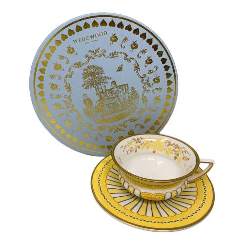 Wedgwood (ウェッジウッド) カップ&ソーサー イエロ-リボン ハーレクイン