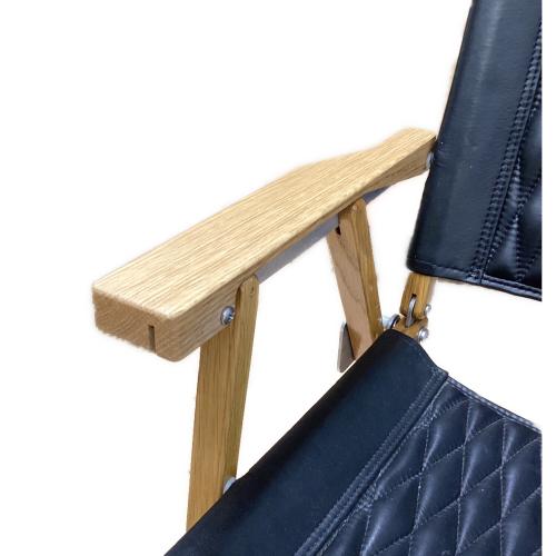 Kermit chair (カーミットチェア) アウトドアチェア DIA JACKET,ヒジラク,ノビタブラック付 ブラック カーミットチェアワイドカスタム(オーク)