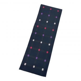 半幅帯　リバーシブル　化繊　黒色　仕立て上がり　和装