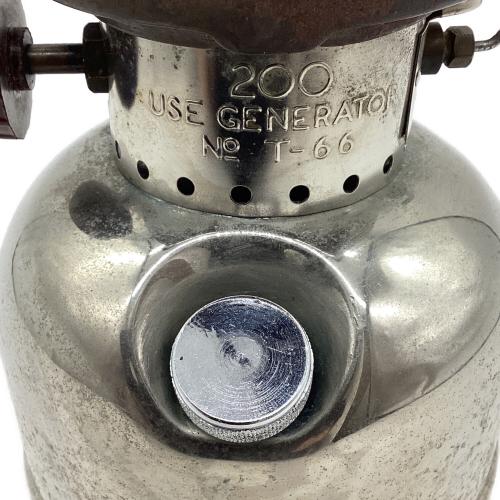 Coleman (コールマン) カナダ200 ガソリンランタン 200 真鍮製シルバーメッキ PYREXサンシャンロゴグローブ ※点火動作確認済み ヴィンテージ