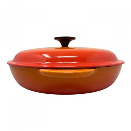 【未使用】ル・クルーゼ　Le Creuset　オレンジ　キャセロール　26cm LE CREUSET (ルクルーゼ) キャセロール 26cm オレンジ｜トレファクONLINE