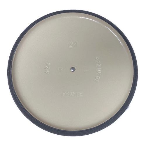 LE CREUSET (ルクルーゼ) 両手鍋 SIZE 24cm レッド ココット・ロンド　チェリーレッド