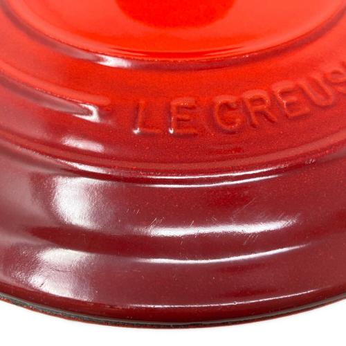 LE CREUSET (ルクルーゼ) 両手鍋 SIZE 24cm レッド ココット・ロンド　チェリーレッド