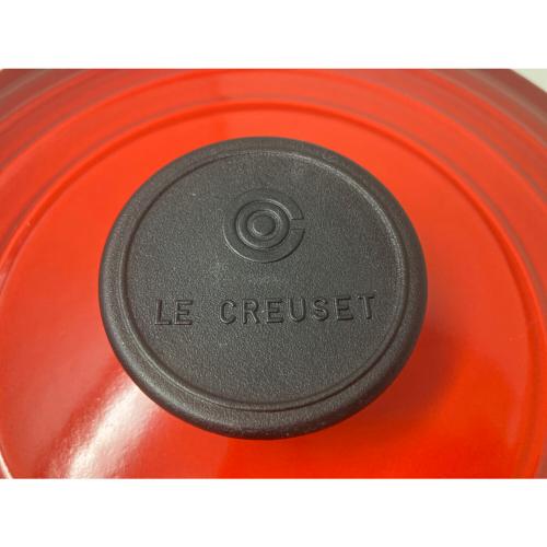 LE CREUSET (ルクルーゼ) 両手鍋 SIZE 24cm レッド ココット・ロンド　チェリーレッド