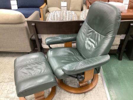 只今断捨離中エコーネス Ekornes (エコーネス) ストレスレスチェア グリーン 1人掛け