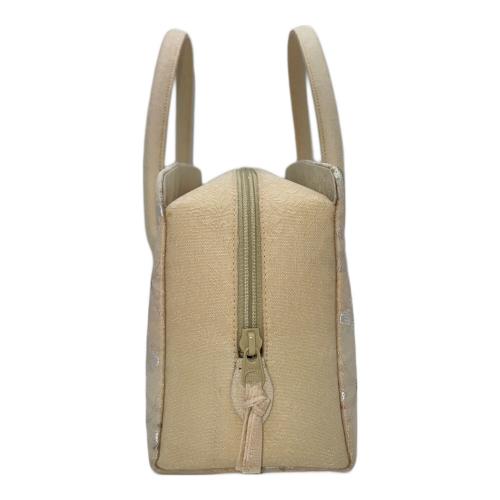 伊と忠　和装バッグ　利休バッグ　ベージュ　花菱