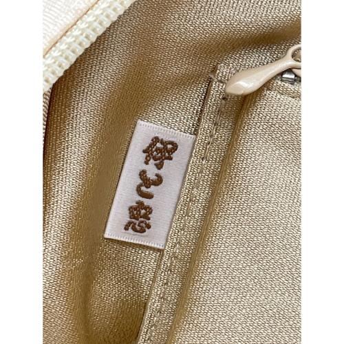 伊と忠　和装バッグ　利休バッグ　ベージュ　花菱