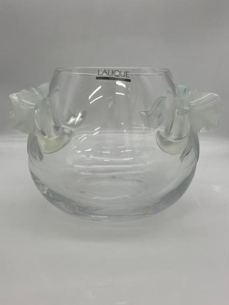LALIQUE (ラリック) フラワーベース 蘭モチーフ オパールセント