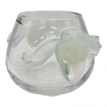 LALIQUE (ラリック) フラワーベース 蘭モチーフ オパールセント