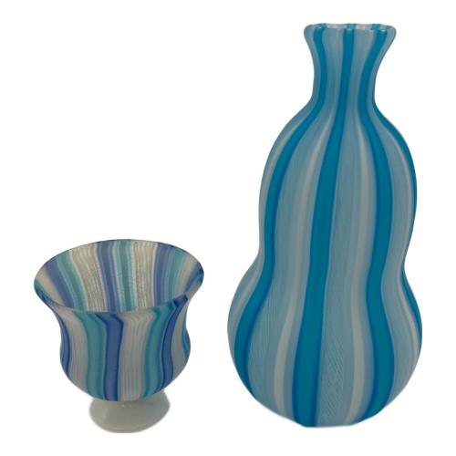 藤田喬平 (フジタキョウヘイ) ヴェニス 手吹ガラス工芸 盃 徳利　酒器揃え