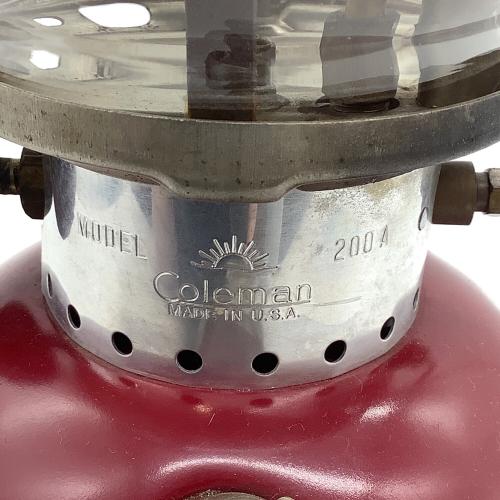Coleman (コールマン) バーガンディー ガソリンランタン 200A バイレックスグローブ ヴィンテージ