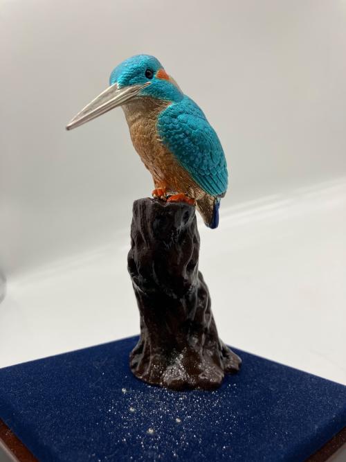 光則 "カワセミ" 銀製 翡翠 KINGFISHER SILVER