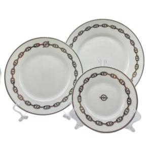 HERMES (エルメス) プレート 大28㎝中23cm小17cm シェーヌダンクル