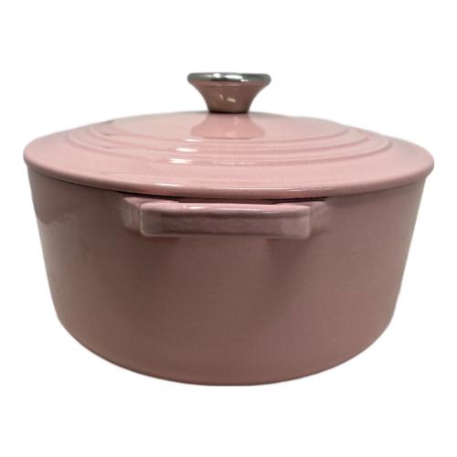 LE CREUSET (ルクルーゼ) 両手鍋 SIZE 22cm ピンク ココット・ロンド