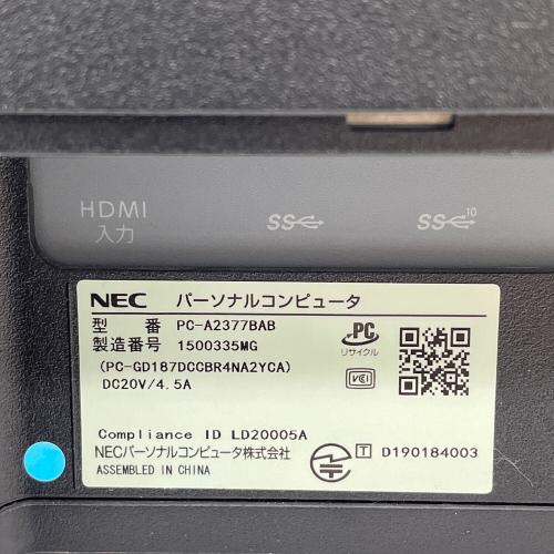 NEC (エヌイーシー) オールインワンPC PC-A2377CAB 初期化済 23.8