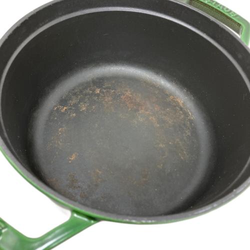 Staub (ストウブ) 両手鍋 ピコ ココット ラウンド グリーン