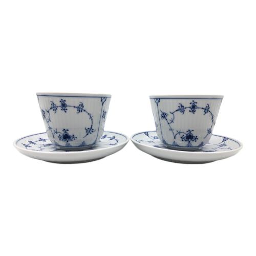 ROYAL COPENHAGEN (ロイヤル・コペンハーゲン) カップ&ソーサー ブルーフルーテッド・プレイン　2Ｐｾｯﾄ