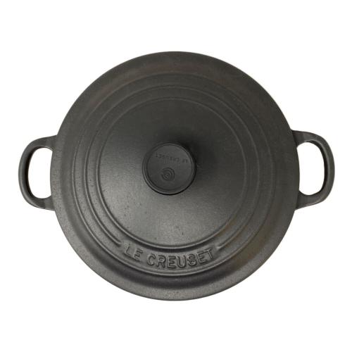 LE CREUSET (ルクルーゼ) 両手鍋 22cm マットブラック ココット・ロンド