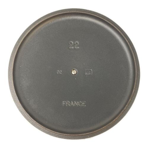 LE CREUSET (ルクルーゼ) 両手鍋 22cm マットブラック ココット・ロンド