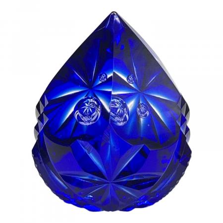 【極上】薩摩切子 ペーパーウエイト 薩摩切子 (サツマキリコ) ペーパーウェイト 薩摩の雫 島津磯斉彬竈
