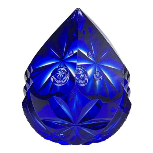 薩摩切子 (サツマキリコ) ペーパーウェイト 薩摩の雫 島津磯斉彬竈