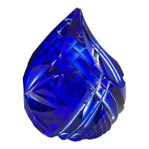 薩摩切子 (サツマキリコ) ペーパーウェイト 薩摩の雫 島津磯斉彬竈 薩摩ガラス工芸作