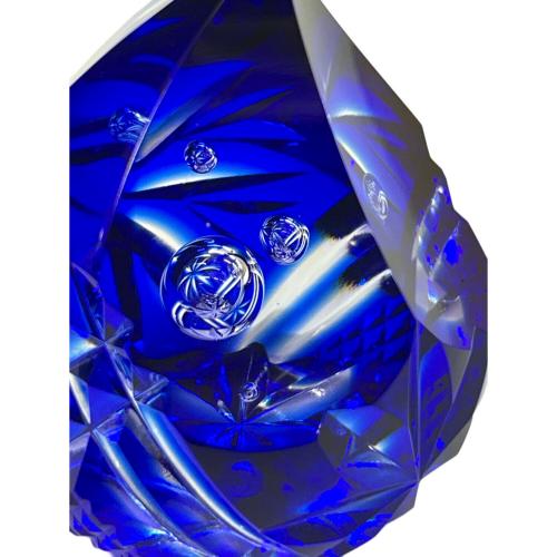 薩摩切子 (サツマキリコ) ペーパーウェイト 薩摩の雫 島津磯斉彬竈