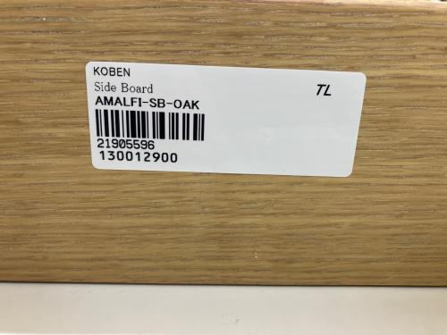 KOBEN (コーベン) サイドボード AMALFI-SB-OAK 幅:約140㎝