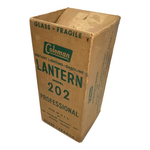 Coleman (コールマン) ガソリンランタン 202プロフェッショナル ブラスタンク サンシャイングローブ 素焼バーナー 前期初年度スチール底 ヴィンテージ