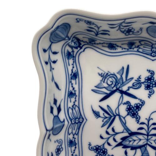 Meissen (マイセン) スクエアサラダディッシュ ブルーオニオン