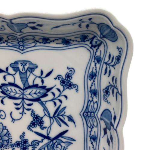 Meissen (マイセン) スクエアサラダディッシュ ブルーオニオン