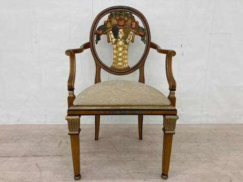 EURO SUITE s.r.l. アンティークチェア 背もたれフルーツ柄