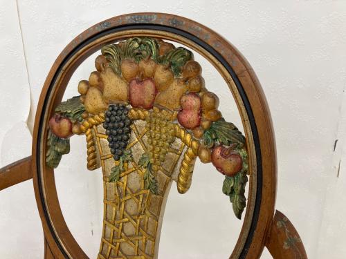 EURO SUITE s.r.l. アンティークチェア 背もたれフルーツ柄