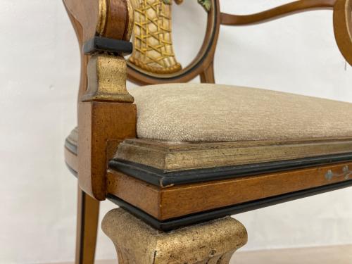 EURO SUITE s.r.l. アンティークチェア 背もたれフルーツ柄