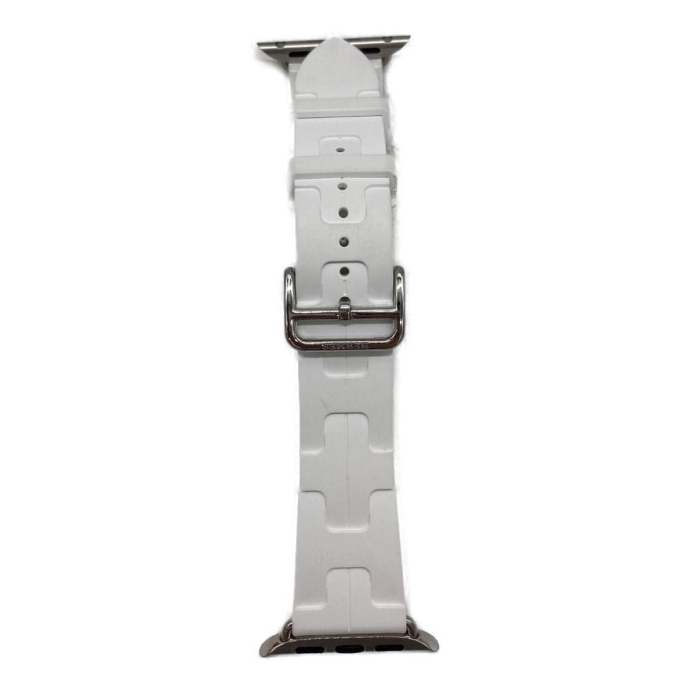 HERMES (エルメス) kilim ラバーベルト ホワイト Apple Watch用