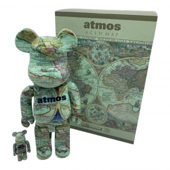 BEAR BRICK (ベアブリック) atmos AGED MAP 100%&400% フィギュア