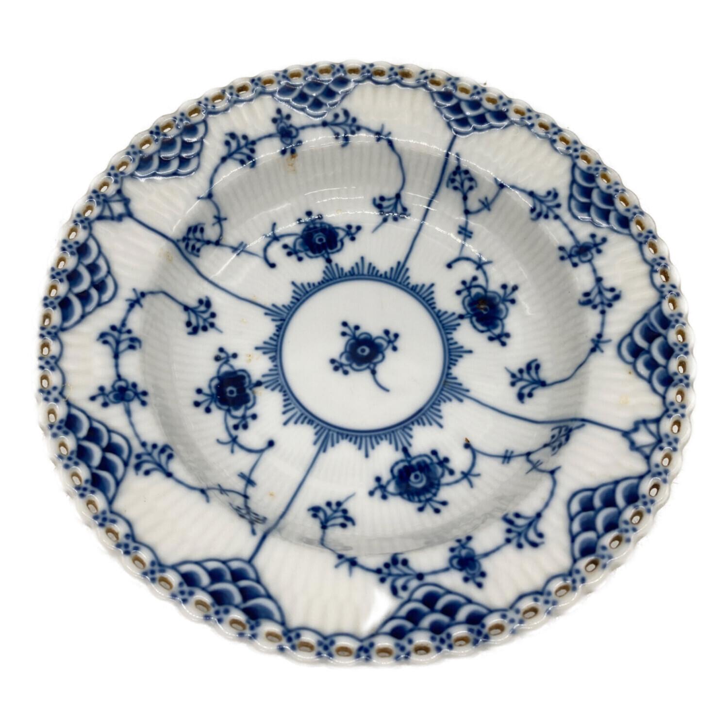 【希少 美品】ロイヤルコペンハーゲン ブルーフルーテッド フルレース トレイ ROYAL COPENHAGEN (ロイヤル・コペンハーゲン) プレート ブルー