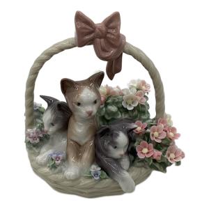 LLADRO (リヤドロ) フィギュリン かごの中の3匹の子猫