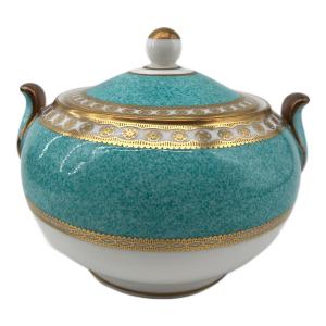Wedgwood (ウェッジウッド) シュガーポット 黒壺 ユーランダー・パウダーターコイズ